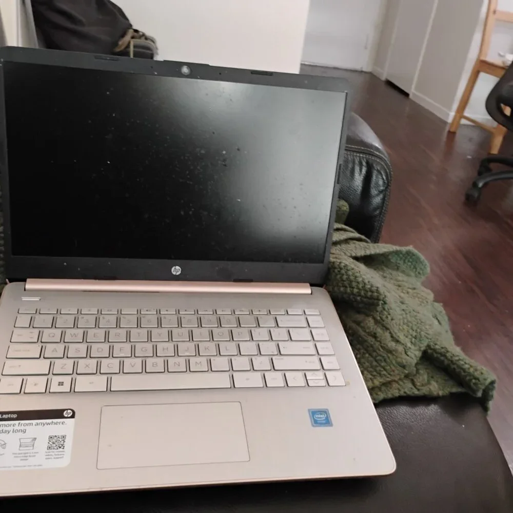 HP Rose Gold Portable Laptop.